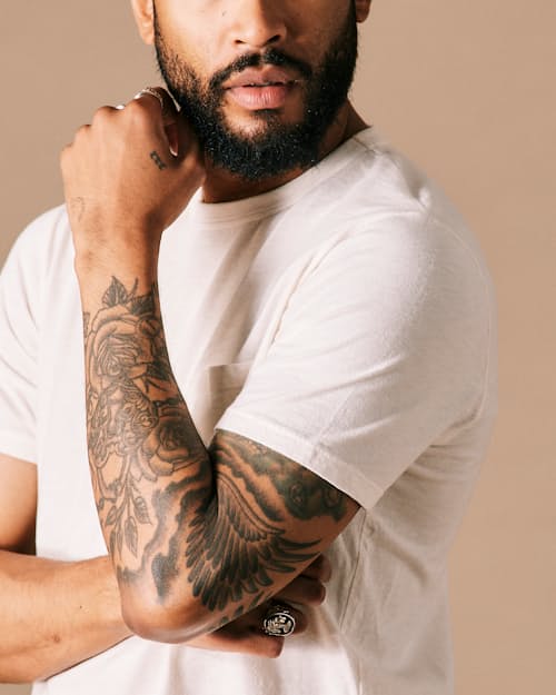 on model image of The Vintage Slub Pocket T-Shirt