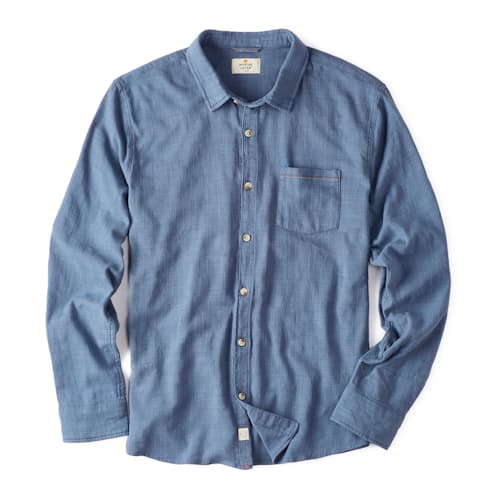 laydown image of Classic Stretch Selvage Long Sleeve Shirt