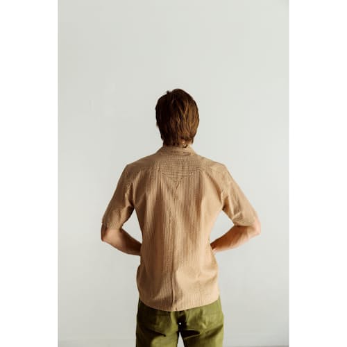 on model image of Salado Summer Woven Shirt