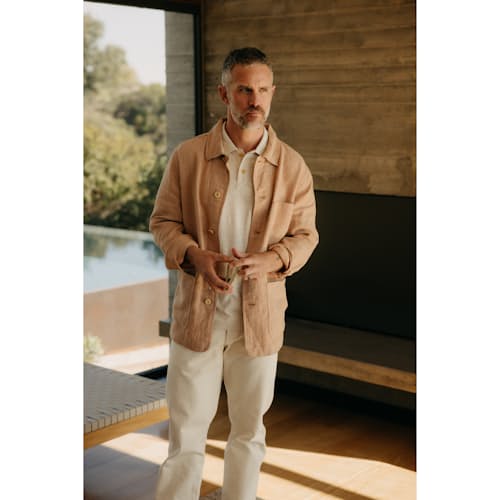 lifestyle image of The Cotton Hemp Polo