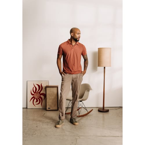 lifestyle image of The Cotton Hemp Polo