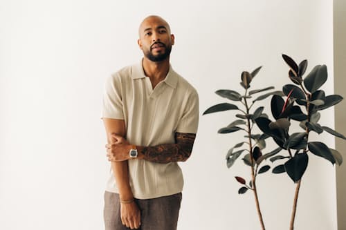 lifestyle image of The Valencia Sweater Polo