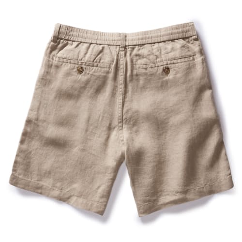 laydown image of The Linen Easy Short - 8"