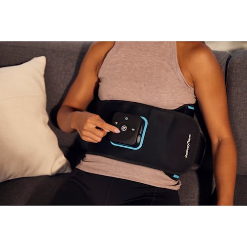 laydown image of RecoveryTherm Hot Vibration Back and Core