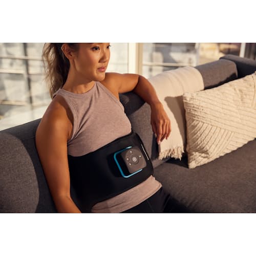 laydown image of RecoveryTherm Hot Vibration Back and Core
