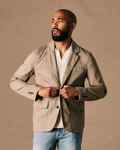 on model image of 365 Utility Blazer