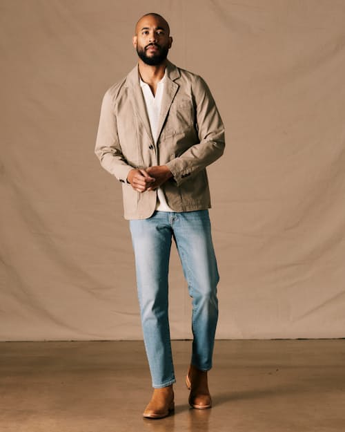 on model image of 365 Utility Blazer