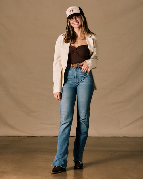 on model image of 365 Utility Blazer