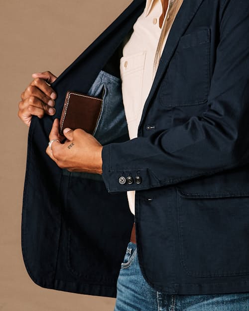 on model image of 365 Utility Blazer