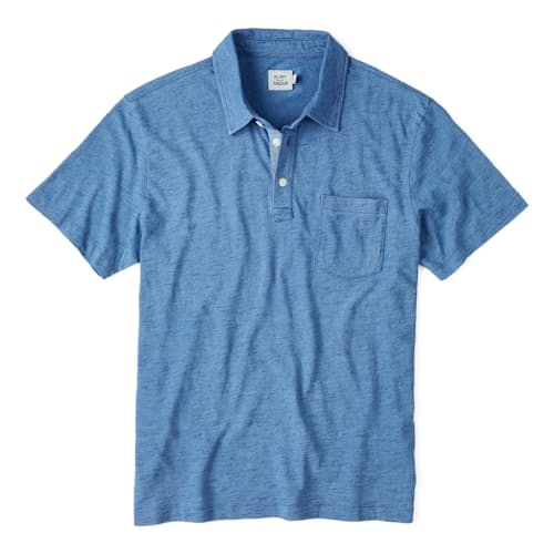 laydown image of Slub Jersey Polo Shirt