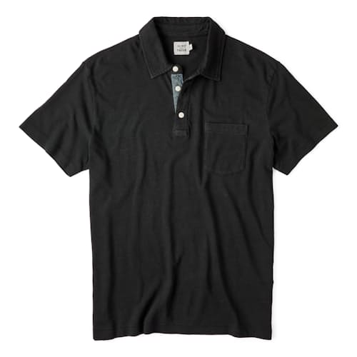 laydown image of Slub Jersey Polo Shirt