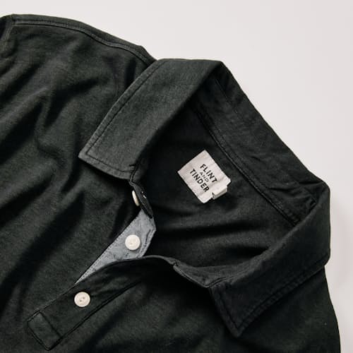 laydown detail image of Slub Jersey Polo Shirt