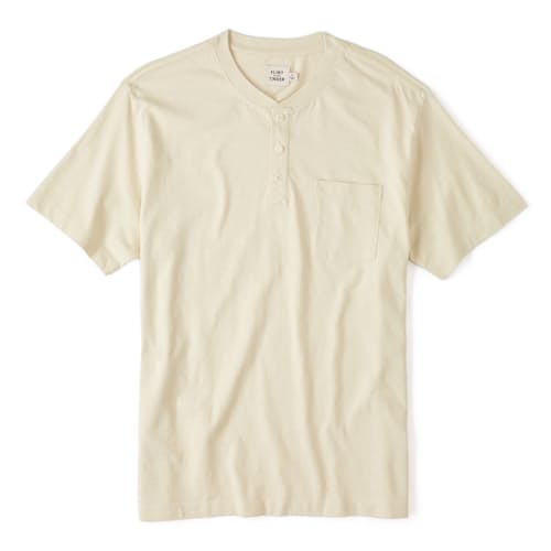laydown image of Slub Jersey Short Sleeve Henley