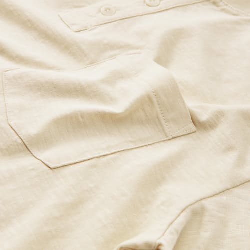 laydown detail image of Slub Jersey Short Sleeve Henley