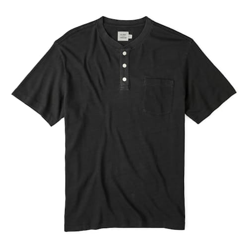 laydown image of Slub Jersey Short Sleeve Henley