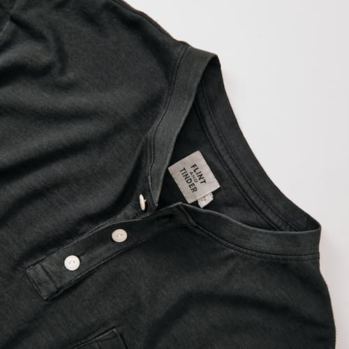 laydown detail image of Slub Jersey Short Sleeve Henley