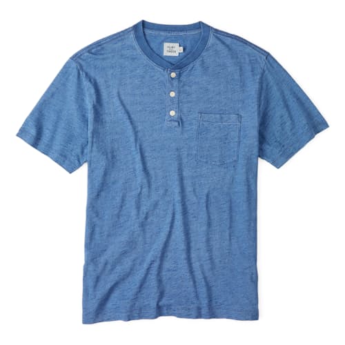 laydown image of Slub Jersey Short Sleeve Henley