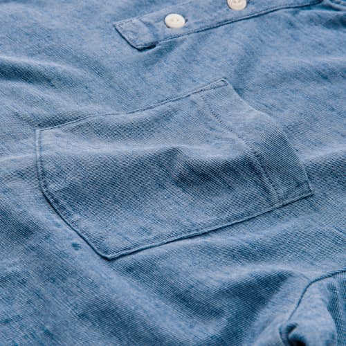 laydown detail image of Slub Jersey Short Sleeve Henley
