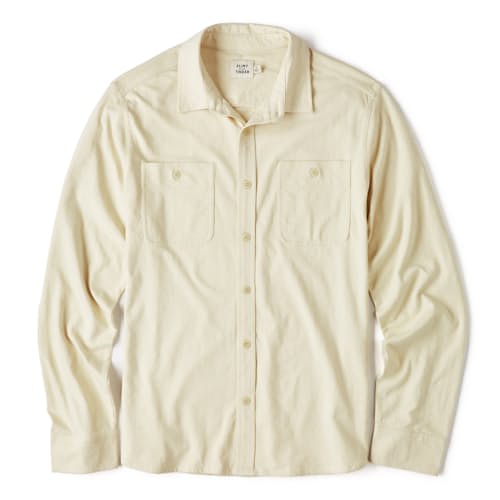 laydown image of Slub Jersey Utility Knit Shirt