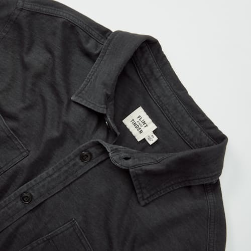 laydown detail image of Slub Jersey Utility Knit Shirt