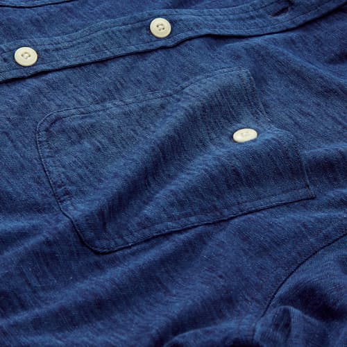 laydown detail image of Slub Jersey Utility Knit Shirt