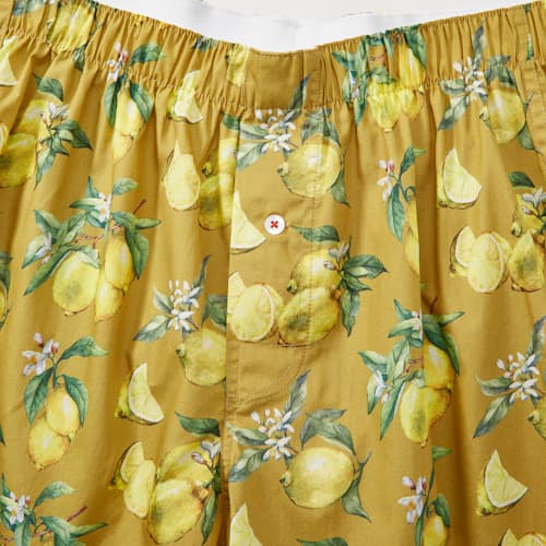 laydown detail image of Organic Cotton Lemons Boxer Shorts