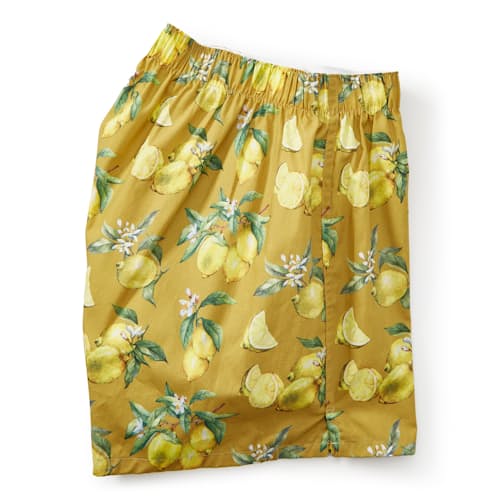 laydown image of Organic Cotton Lemons Boxer Shorts