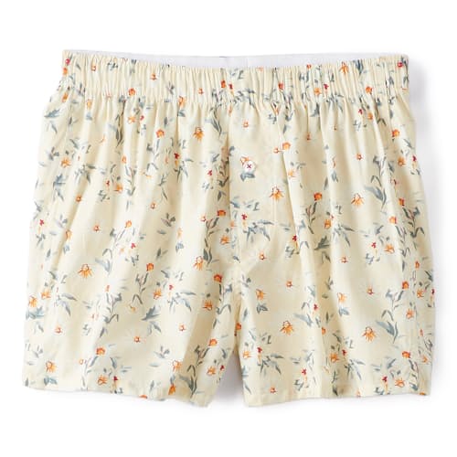 laydown image of Organic Cotton Daisy Boxer Shorts