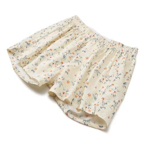 laydown image of Organic Cotton Daisy Boxer Shorts