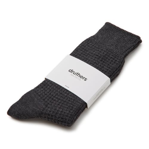 laydown image of Merino Wool Waffle Socks