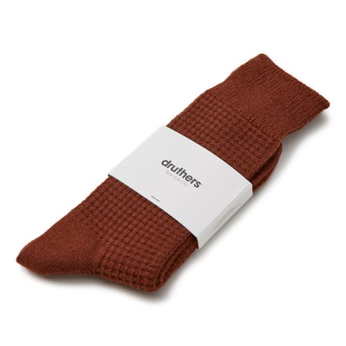 laydown image of Merino Wool Waffle Socks