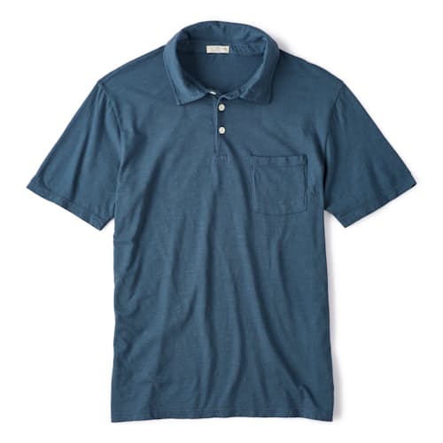 laydown image of The Vintage Slub Polo Shirt
