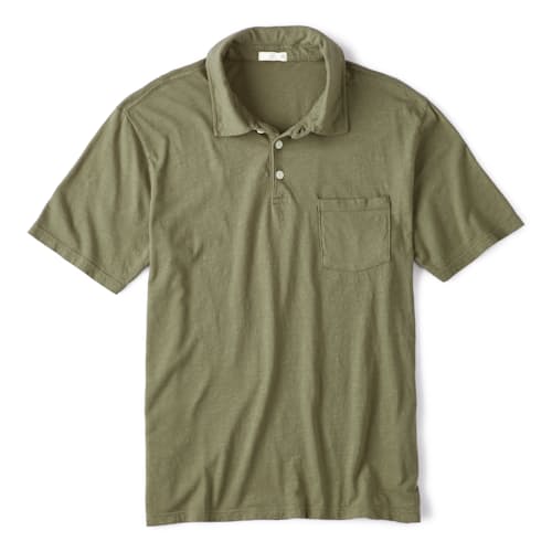 laydown image of The Vintage Slub Polo Shirt