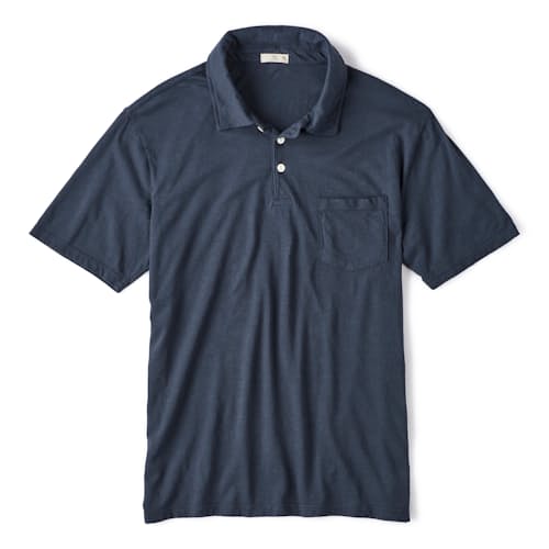 laydown image of The Vintage Slub Polo Shirt
