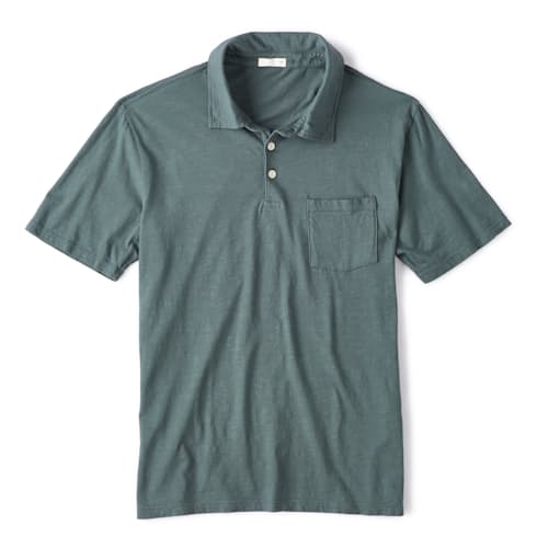 laydown image of The Vintage Slub Polo Shirt