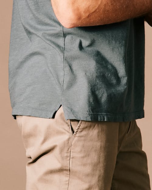 on model image of The Vintage Slub Polo Shirt