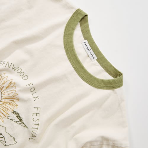 laydown detail image of Greenwood Folk Festival T-Shirt