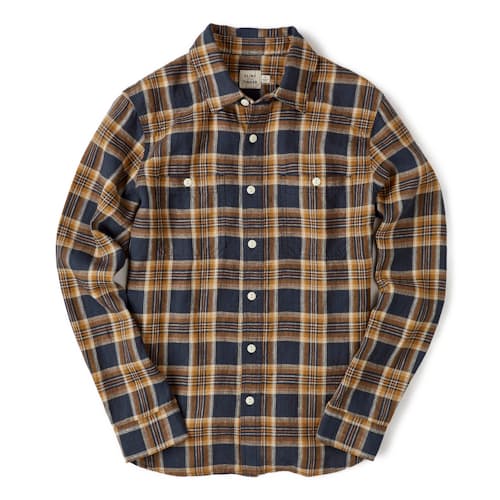 laydown image of Crossback Linen Workshirt