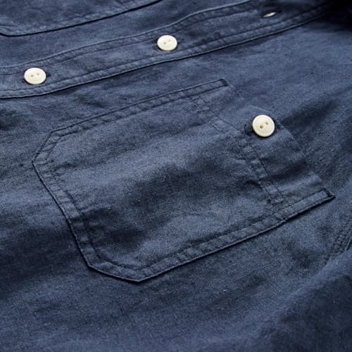 laydown detail image of Crossback Linen Workshirt