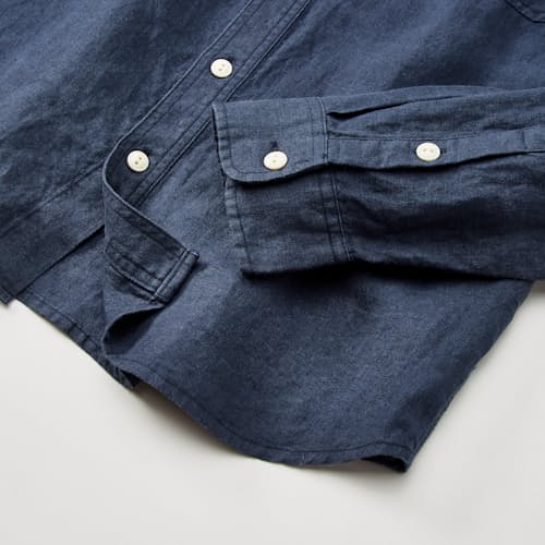 laydown detail image of Crossback Linen Workshirt