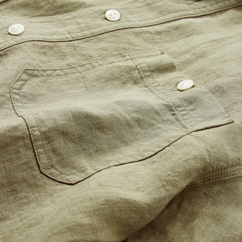 laydown detail image of Crossback Linen Workshirt