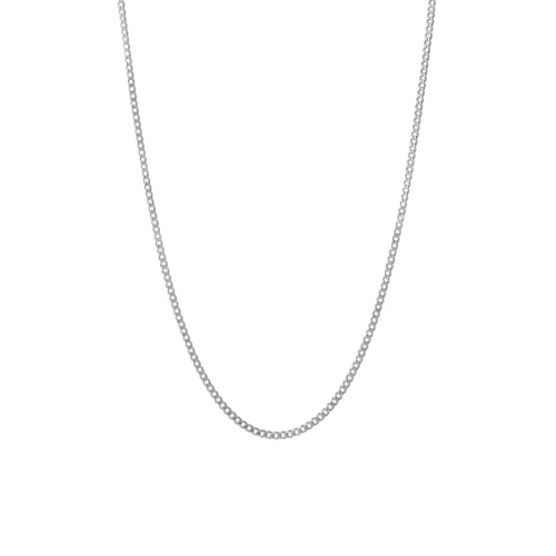 laydown detail image of 3mm Cuban Chain Necklace with Extension