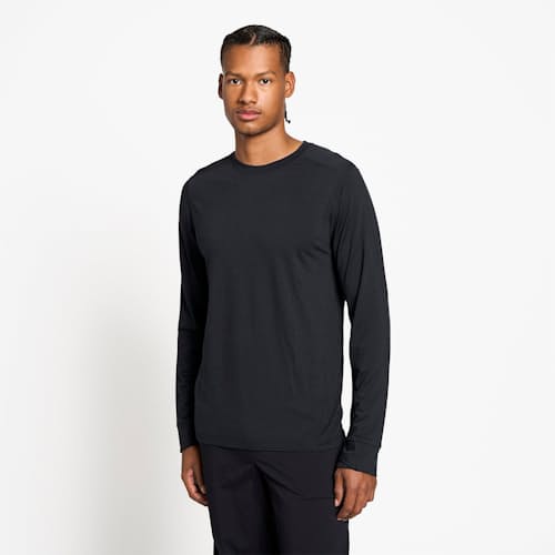 on model image of Sorino Performance Long Sleeve Shirt