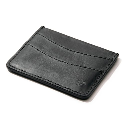 laydown image of Handmade Vintage Leather Card Case