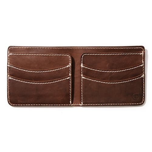 laydown image of Handmade Vintage Leather Wallet