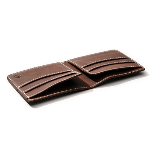 laydown image of Handmade Vintage Leather Wallet