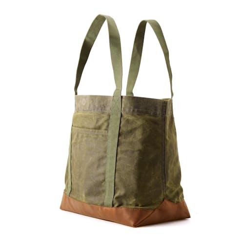 laydown image of Waxed Canvas Tote