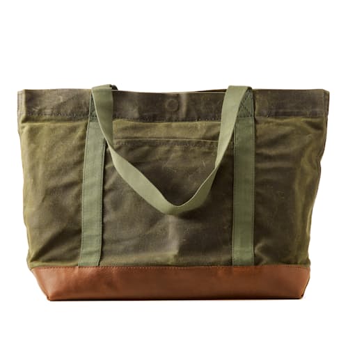 laydown image of Waxed Canvas Tote