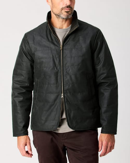 lifestyle image of York Quilted Waxed Jacket