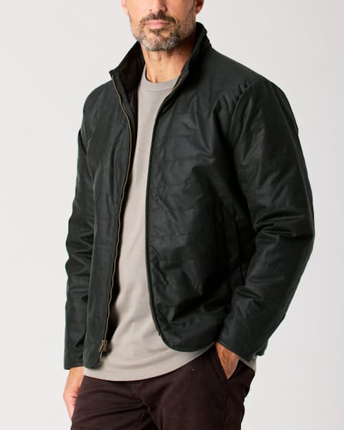 lifestyle image of York Quilted Waxed Jacket